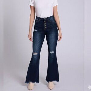 Highway Jeans Womens Ripped Medium and bottom